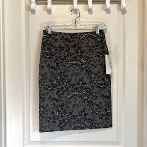 Margaret M Christiana Black and Grey Pencil Skirt